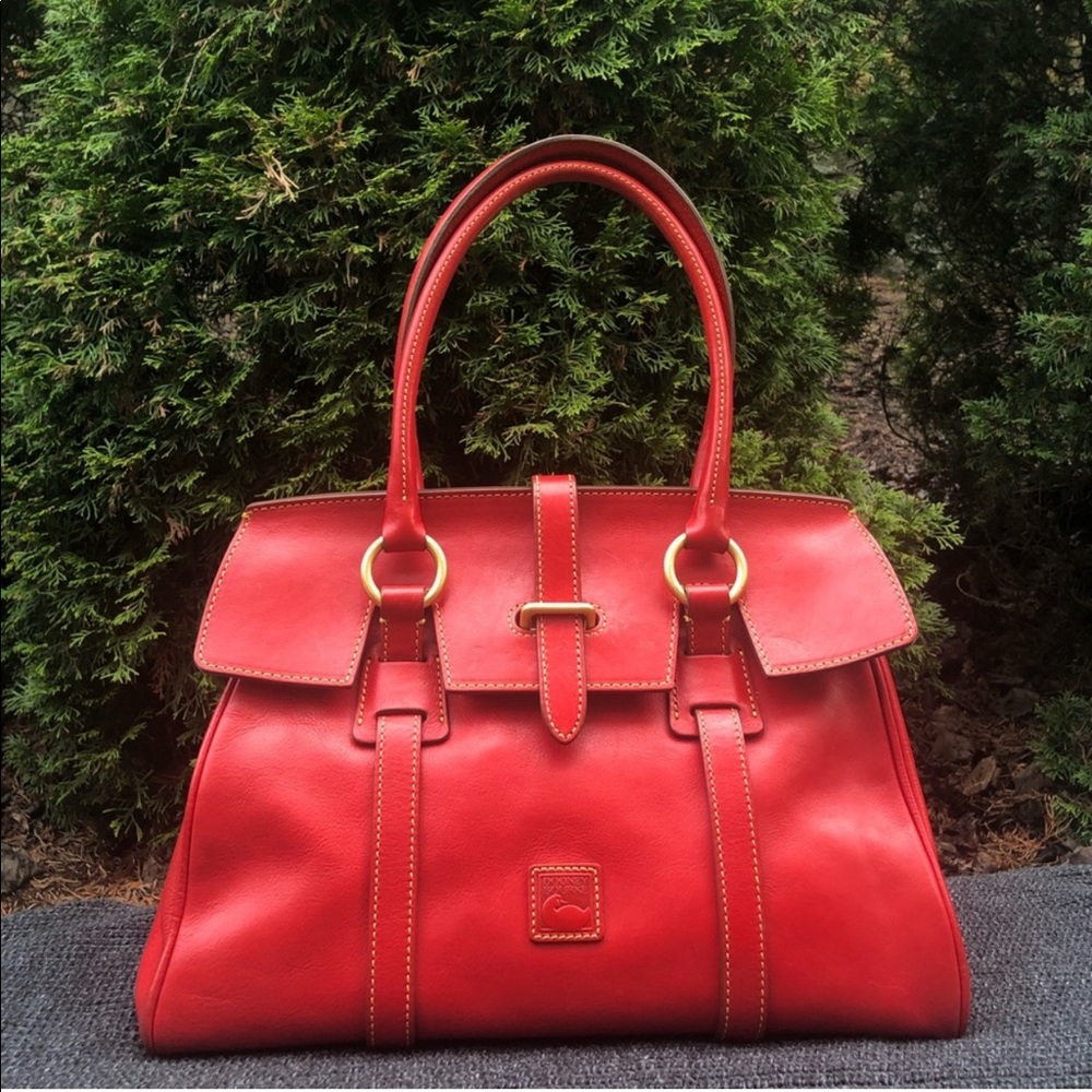 Dooney & Bourke Florentine Tab Collar Satchel Rare